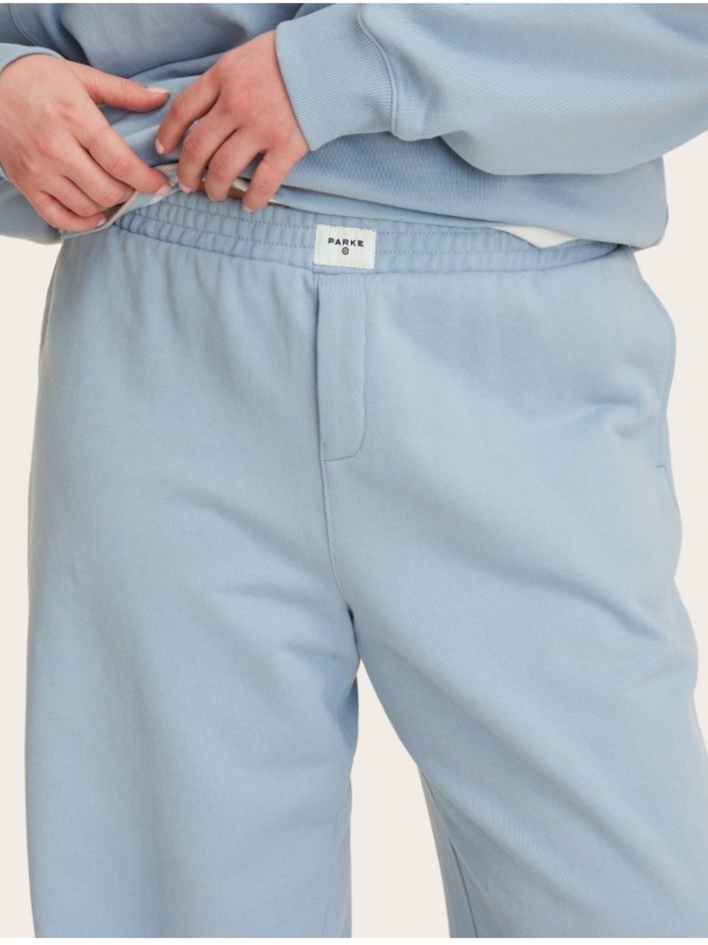PARKE x Target Women’s High-Rise Boxer Sweatpants - Light Blue NWT 1X